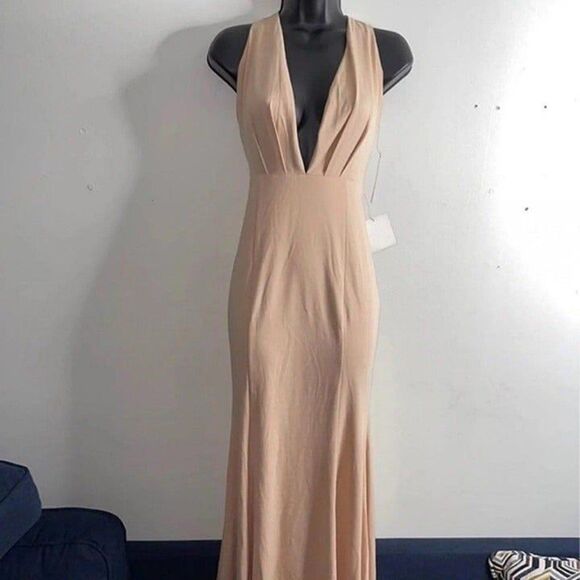 Lulus Women's Adelina Blush Sleeveless Mermaid Maxi Dress - Picture 5 of 15